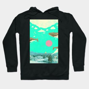 FLOATING WHALES Hoodie